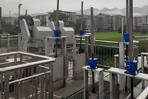 城市污水处理厂用机闸一体不锈钢闸门实景案例