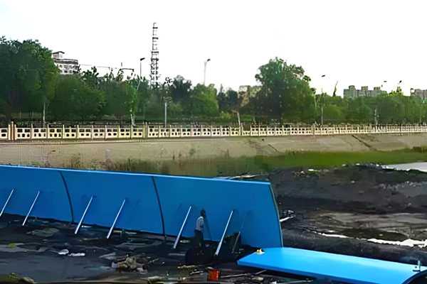 折叠杆液压坝河南施工现场