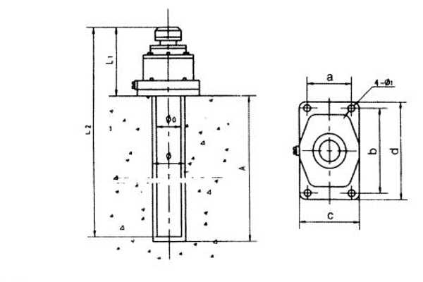 QPPYI型平面闸门泵站液压启闭机安装布置图