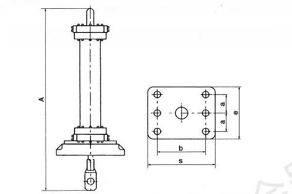 QPPYII型平面闸门泵站液压启闭机安装布置图