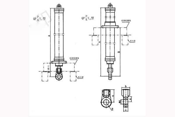 平面快速闸门液压启闭机安装布置图