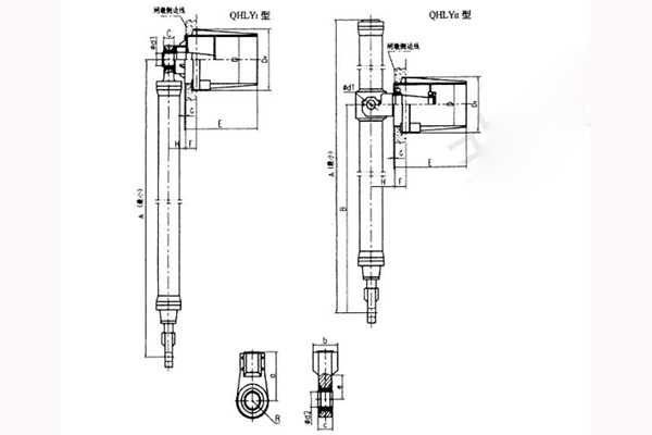 泵站式弧门液压启闭机安装尺寸参数及安装布置图（露顶式 + 潜孔式）