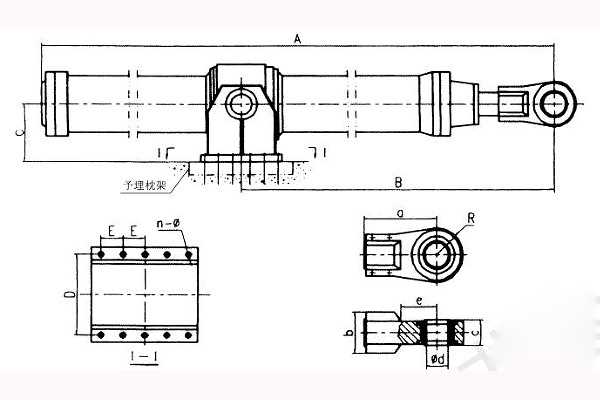 卧式人字闸门泵站液压启闭机安装布置结构图
