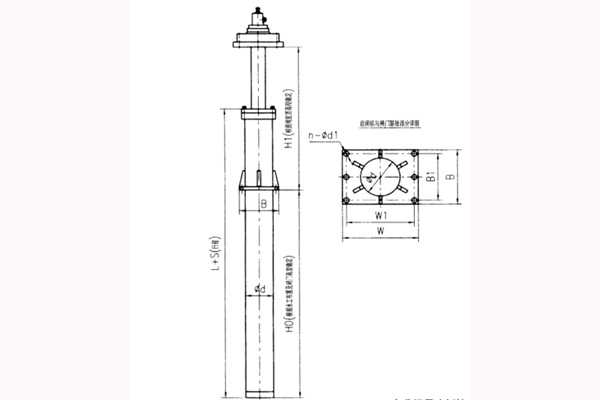 直升门电液一体启闭机外形结构图（一）