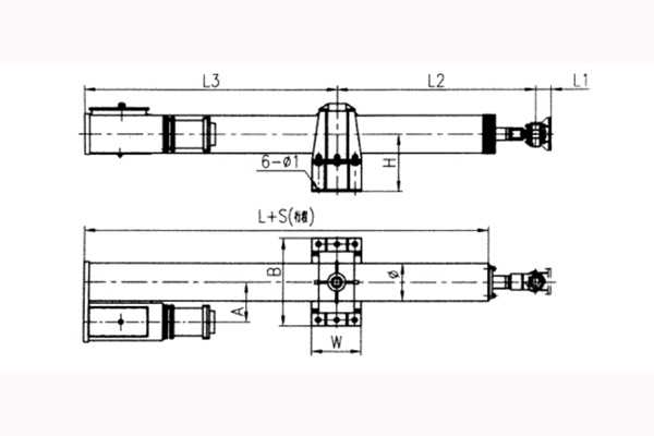人字闸一字闸集成液压启闭机安装布置结构图二