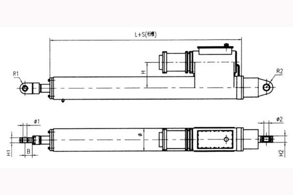 倾倒式闸门集成液压启闭机安装及外形结构图二