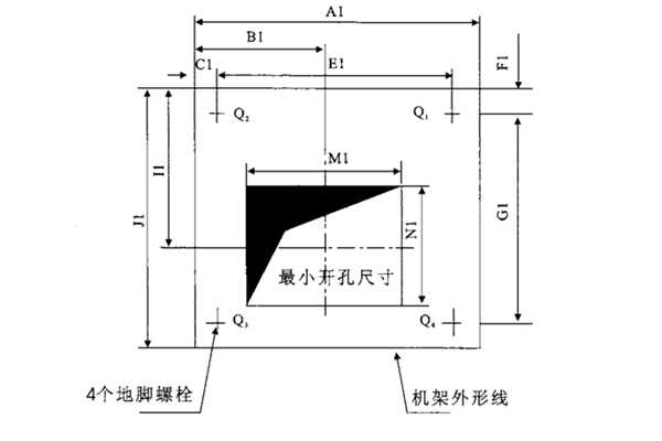 5-25固定式卷扬启闭机基础预埋件布置图