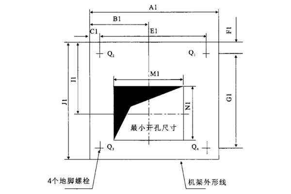 40T单吊点卷扬启闭机基础预埋件安装布置图（QPQ型和QPK型）