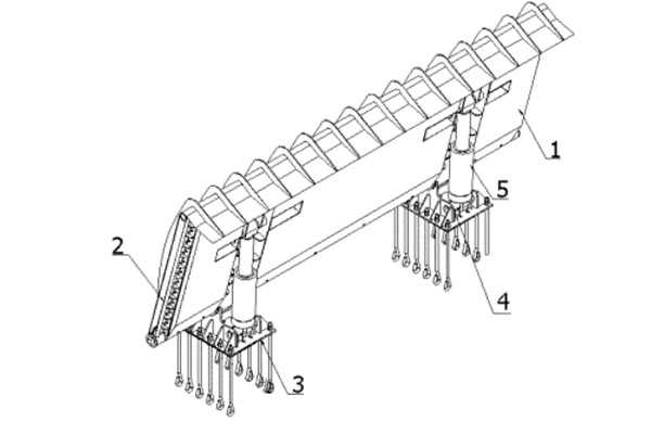 液压合页坝结构组件及工作原理图解