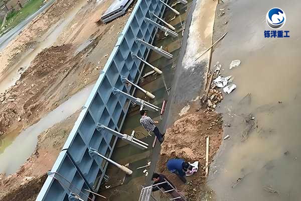 Q235B碳钢水泥自控翻板闸门道路排水系统|智能自调、**排涝的工程利器